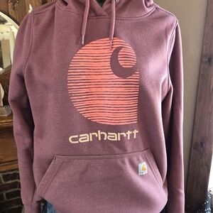 Carhartt Purple Hoodie with Pink Logo